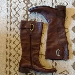 Brown Brazilian leather boots size 9